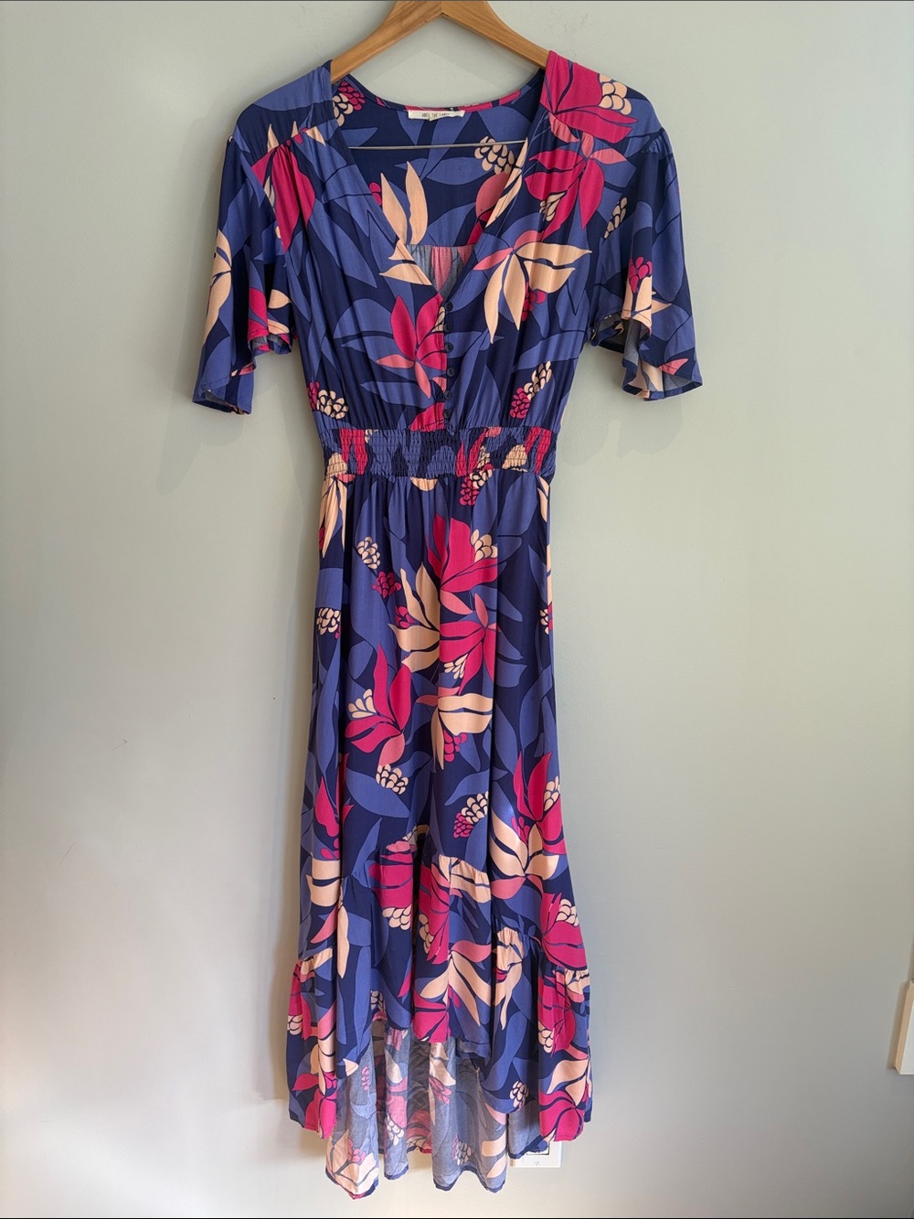 Abel The Label Tropical Floral High-Low Maxi Dress – Size Small